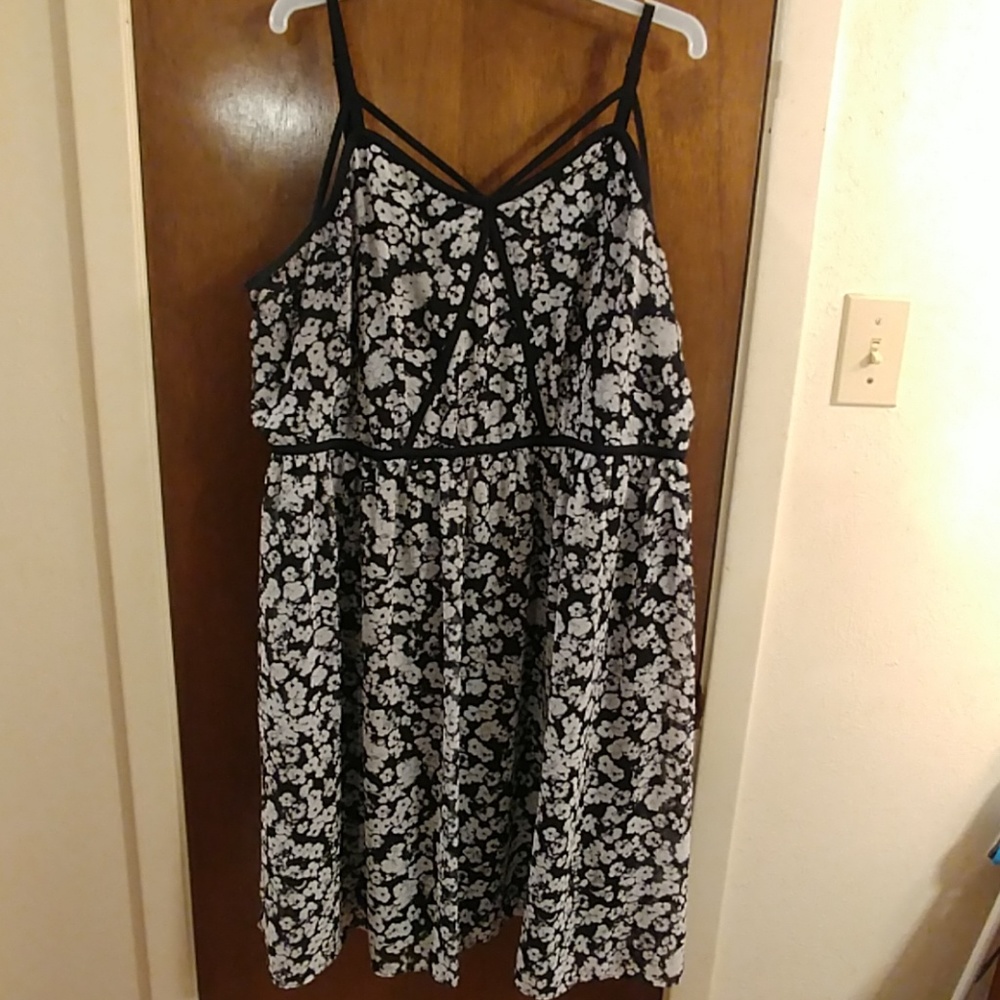 Floral spaghetti strap sundress. Plus size